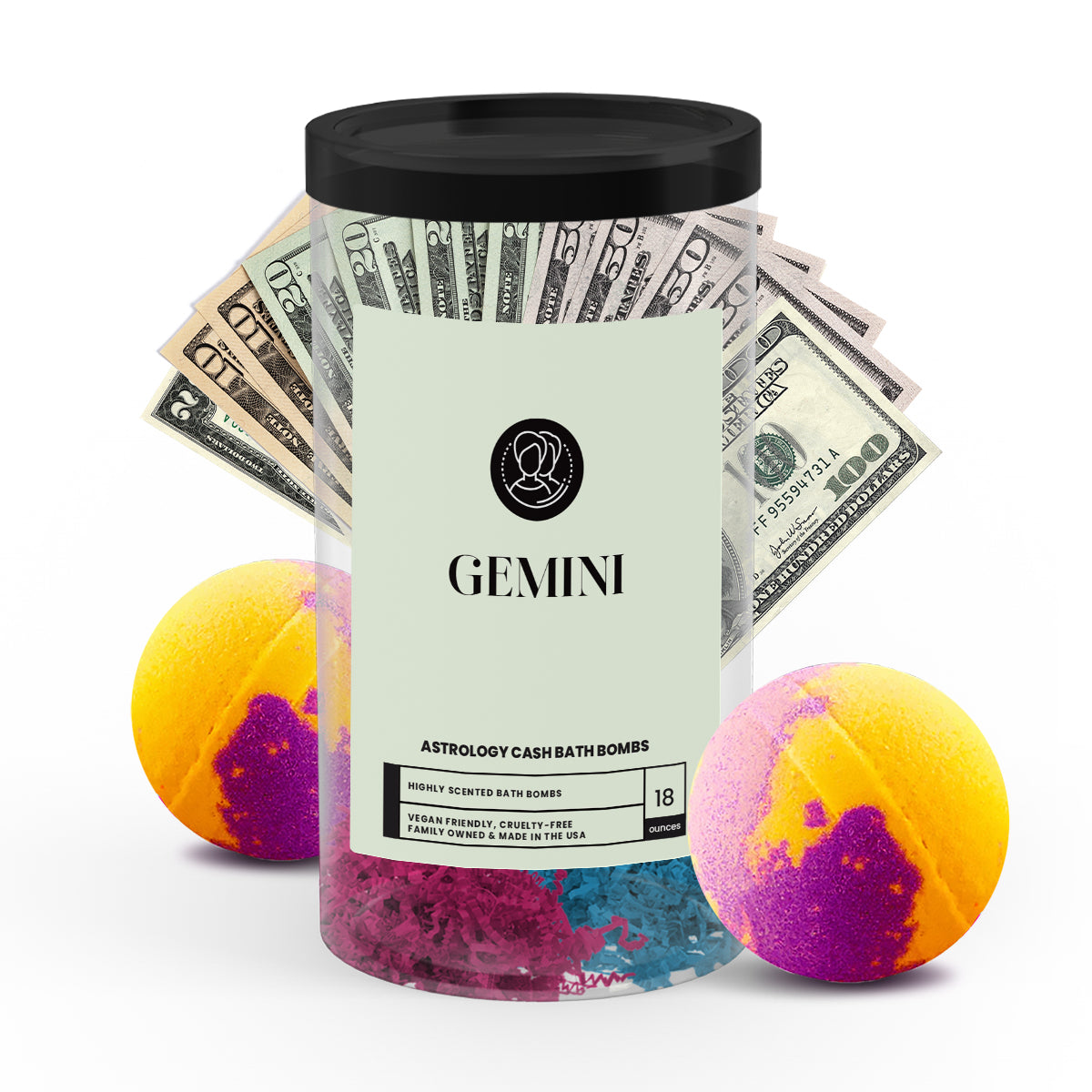Gemini Astrology Cash Bath Bombs