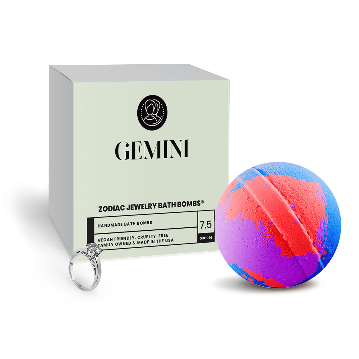 Gemini Zodiac Jewelry Bath Bomb