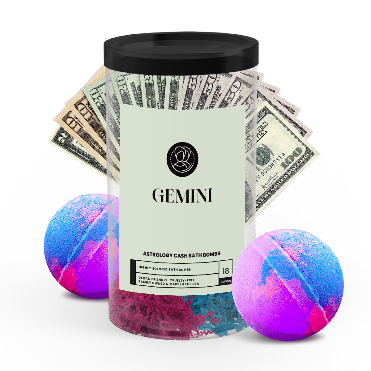 Gemini Astrology Cash Bath Bombs