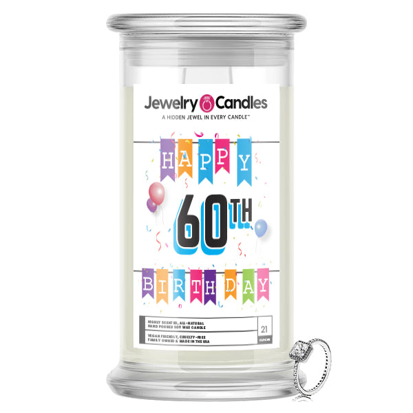 Happy 60th Birthday Jewelry Candle