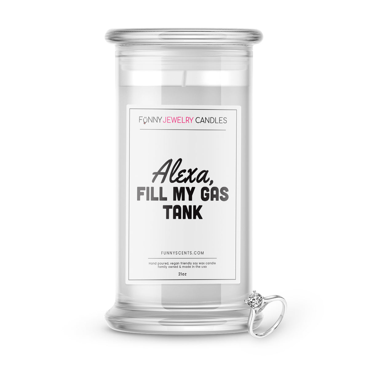 Alexa, Fill My Gas Tank Jewelry Funny Candles