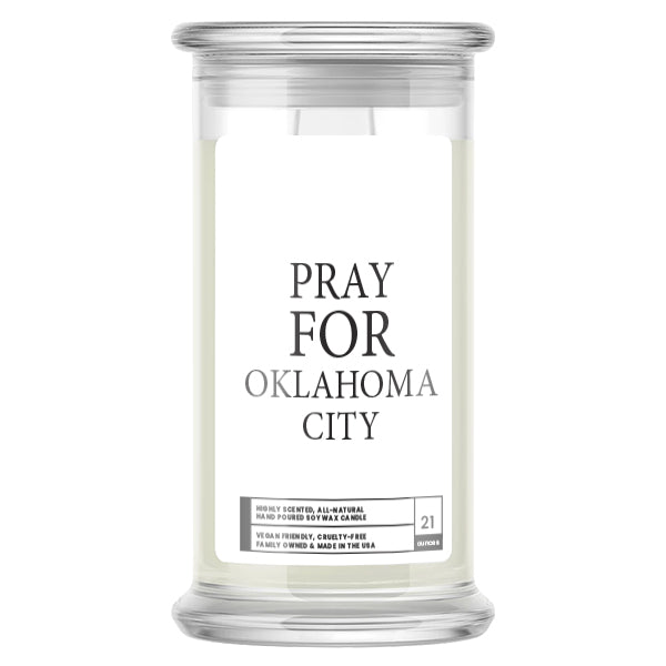 Pray For Okalahoma City Candle