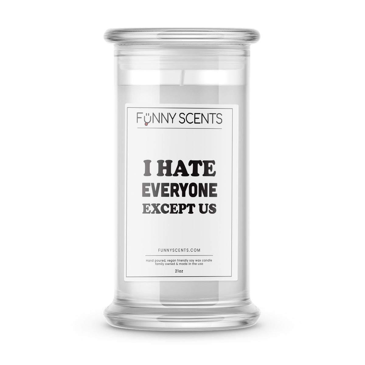 I hate Everyone Except us Funny Candles