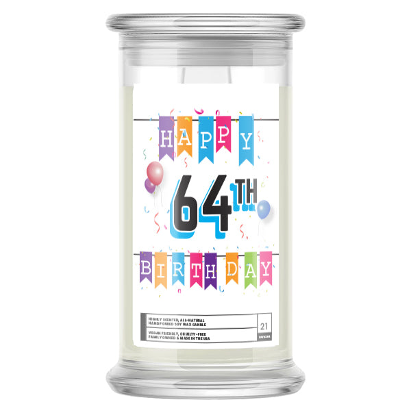 Happy 64th Birthday Candle