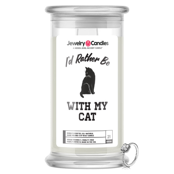 I'd rather be With My Cat Jewelry Candles