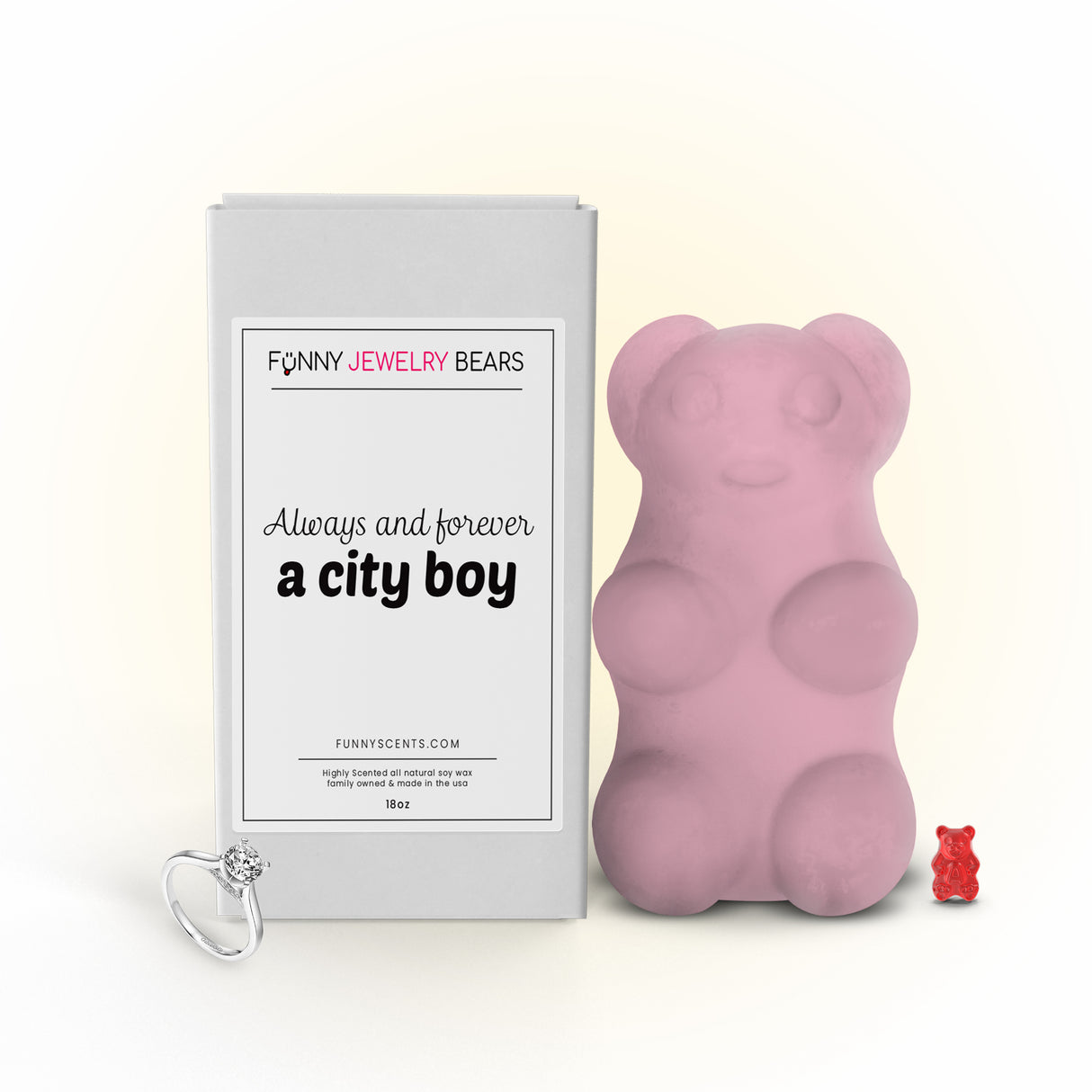 Always and Forever a City Boy Funny Jewelry Bear Wax Melts