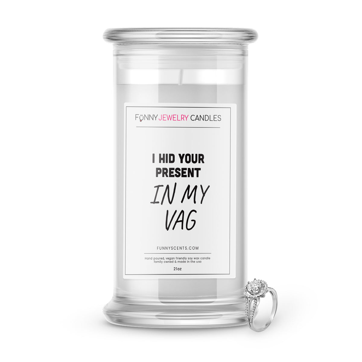 I Hid Your Present In My Vag Jewelry Funny Candles