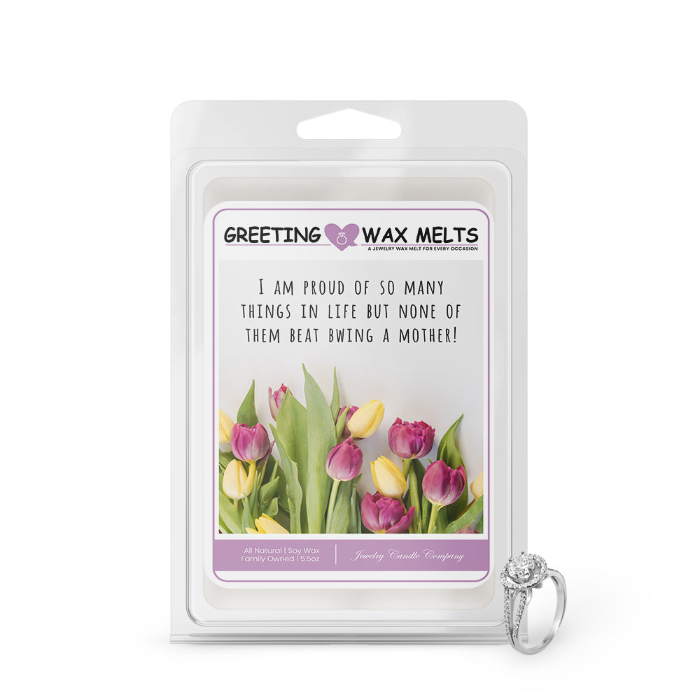 I m proud of so many things in life but none of them beat being a mother! Greetings Wax Melt