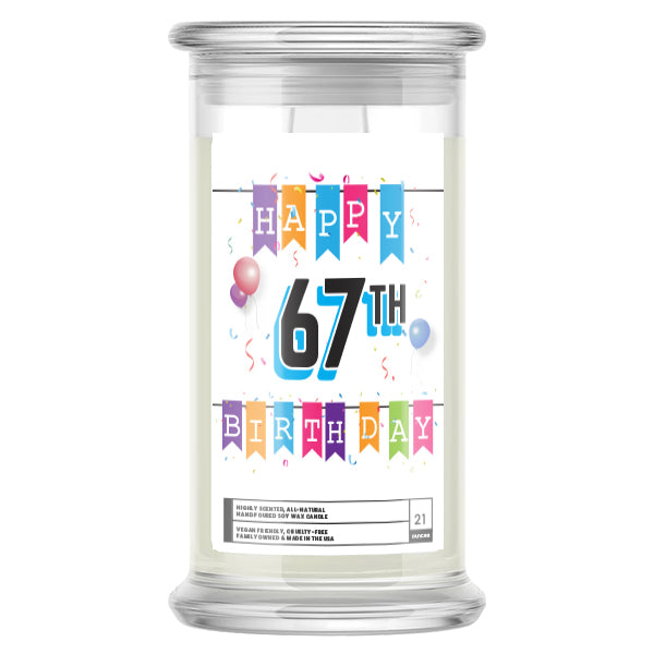 Happy 67th Birthday Candle