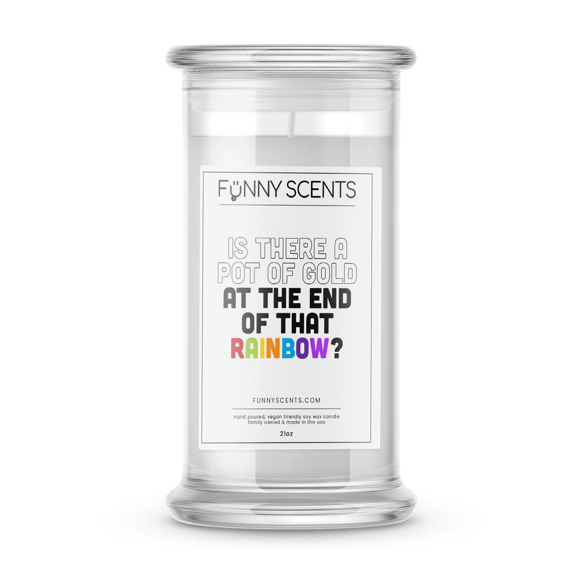 Is there a pot of gold at the end of that Rainbow? Funny Candles