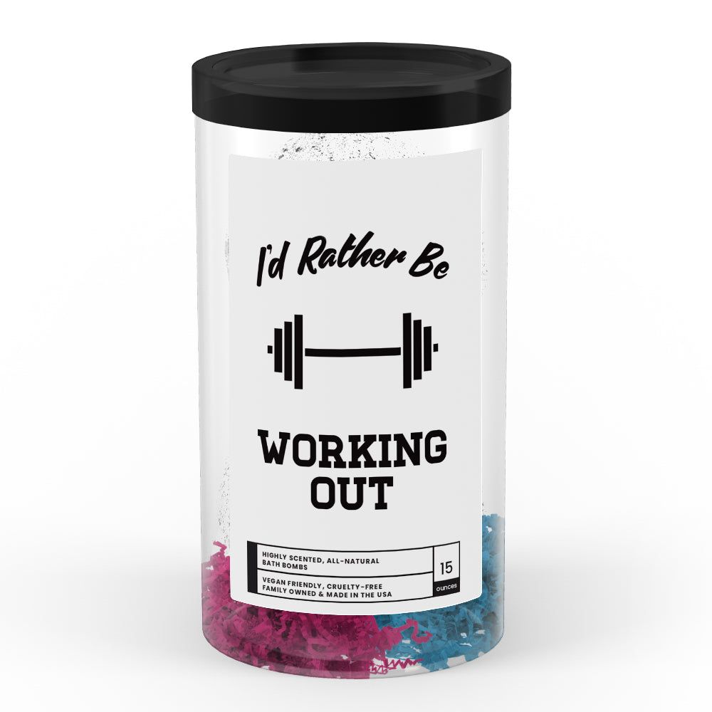 I'd rather be Working Out Bath Bombs