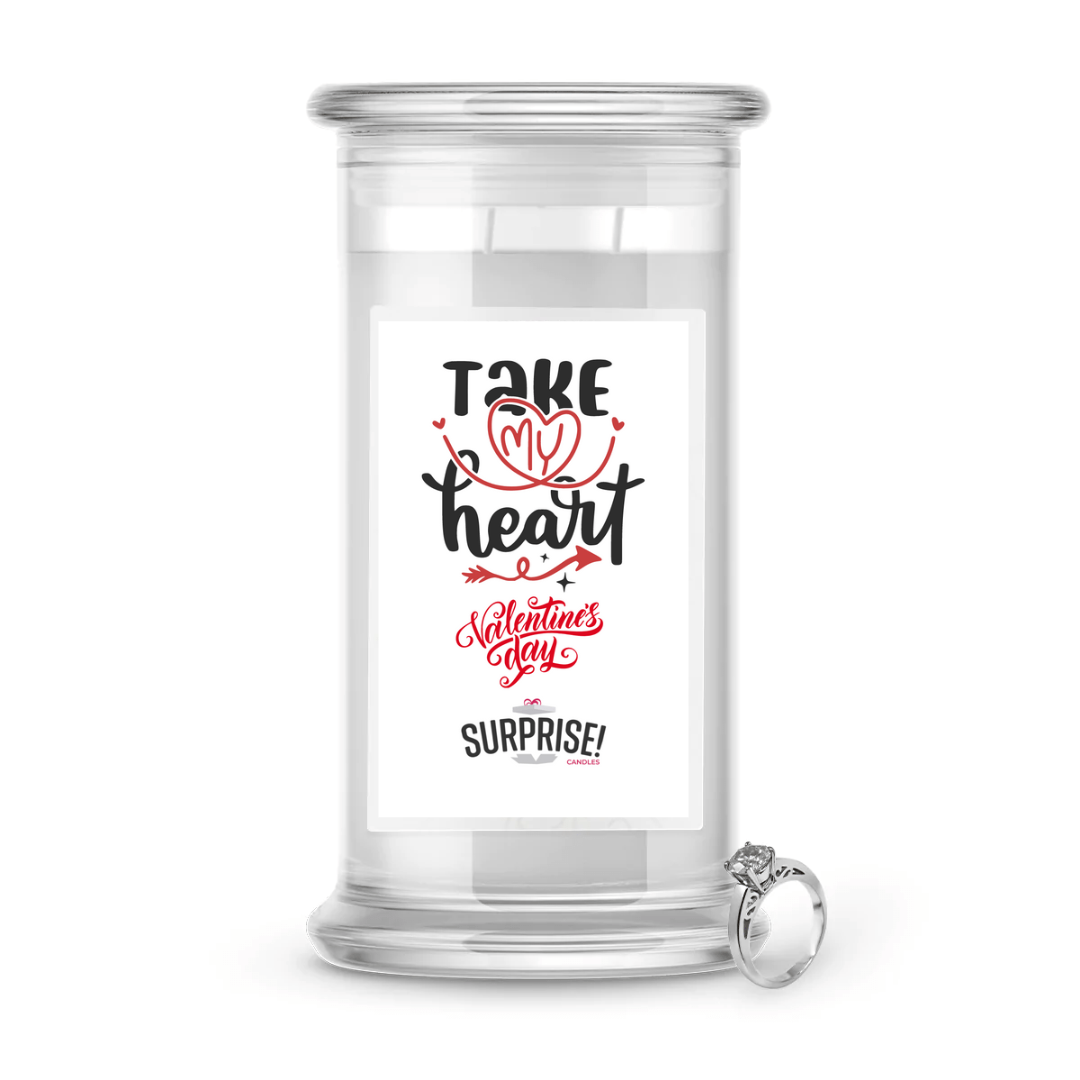 Take My Heart Valentine's Day | Valentine's Day Surprise Jewelry Candles