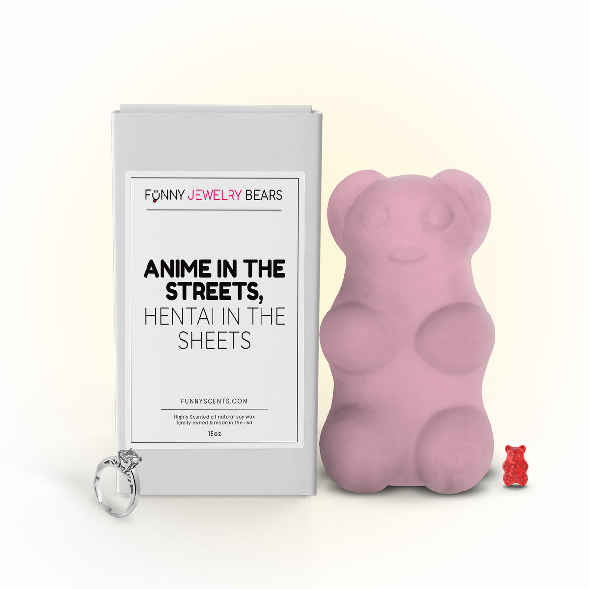 Anime in The Streets, Hentai in The Sheets Funny Jewelry Bear Wax Melts