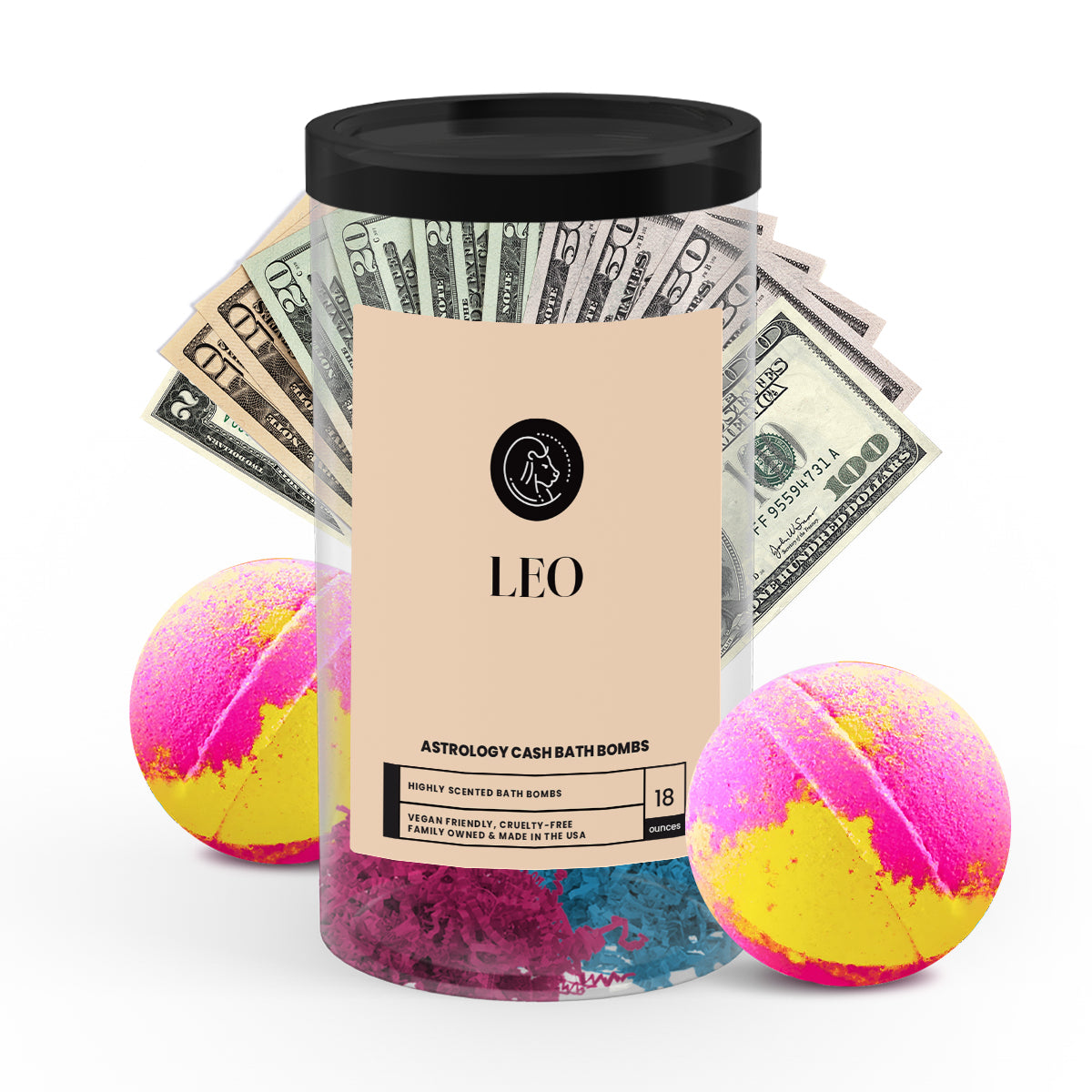 Leo Astrology Cash Bath Bombs