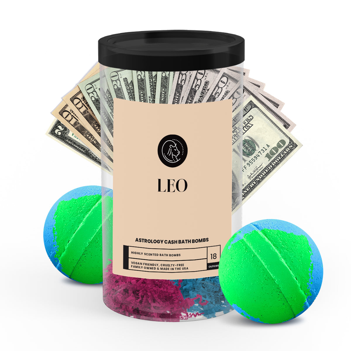 Leo Astrology Cash Bath Bombs