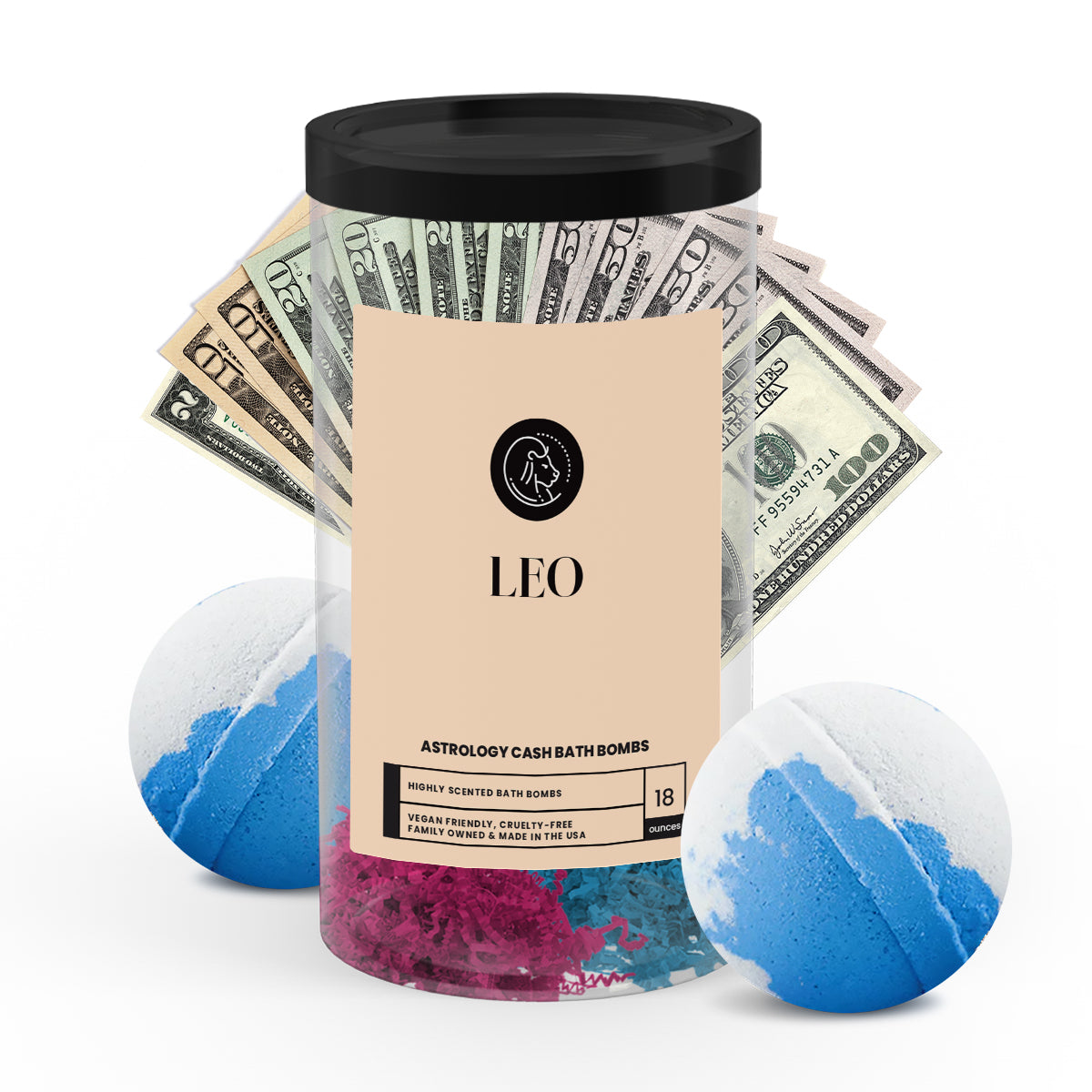 Leo Astrology Cash Bath Bombs