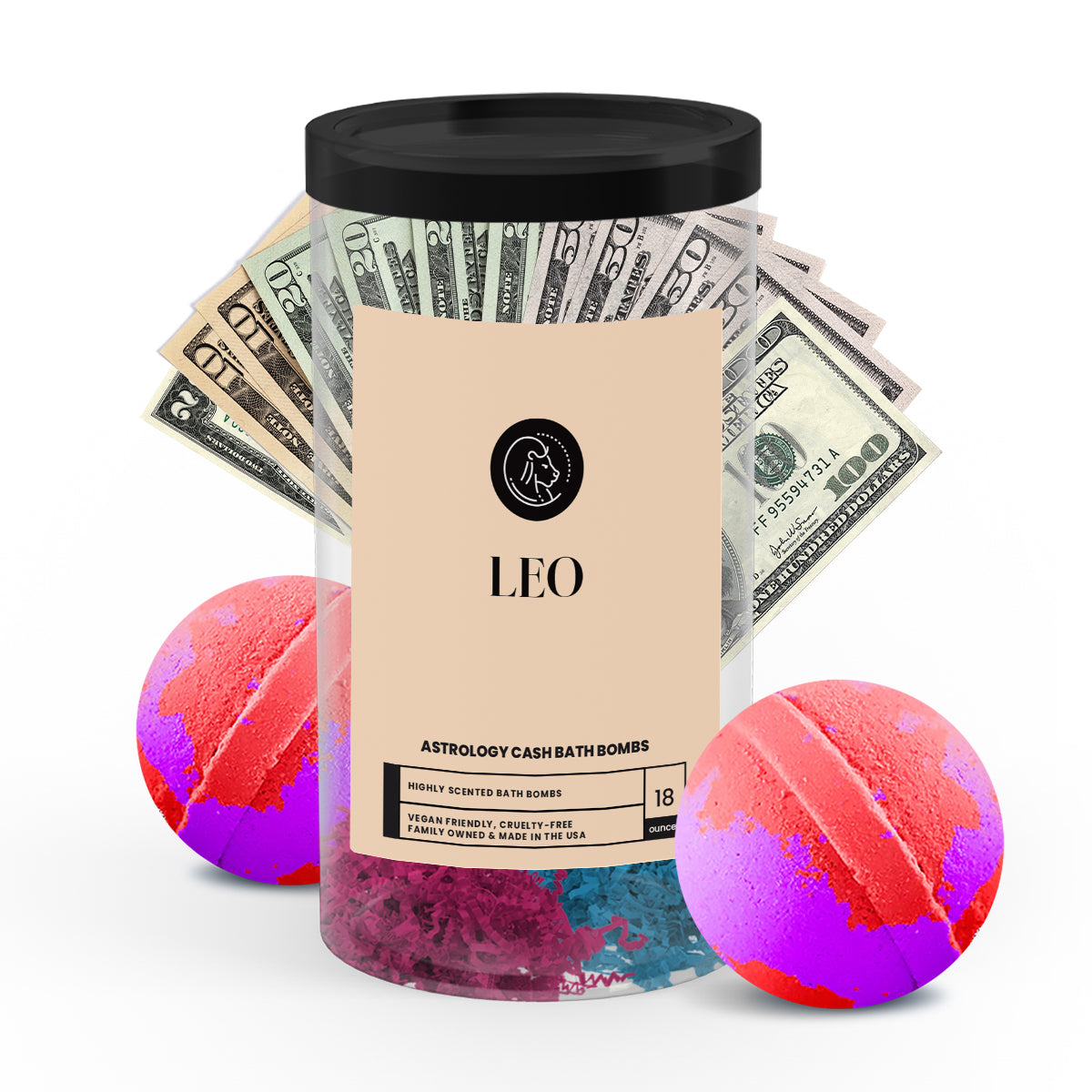 Leo Astrology Cash Bath Bombs