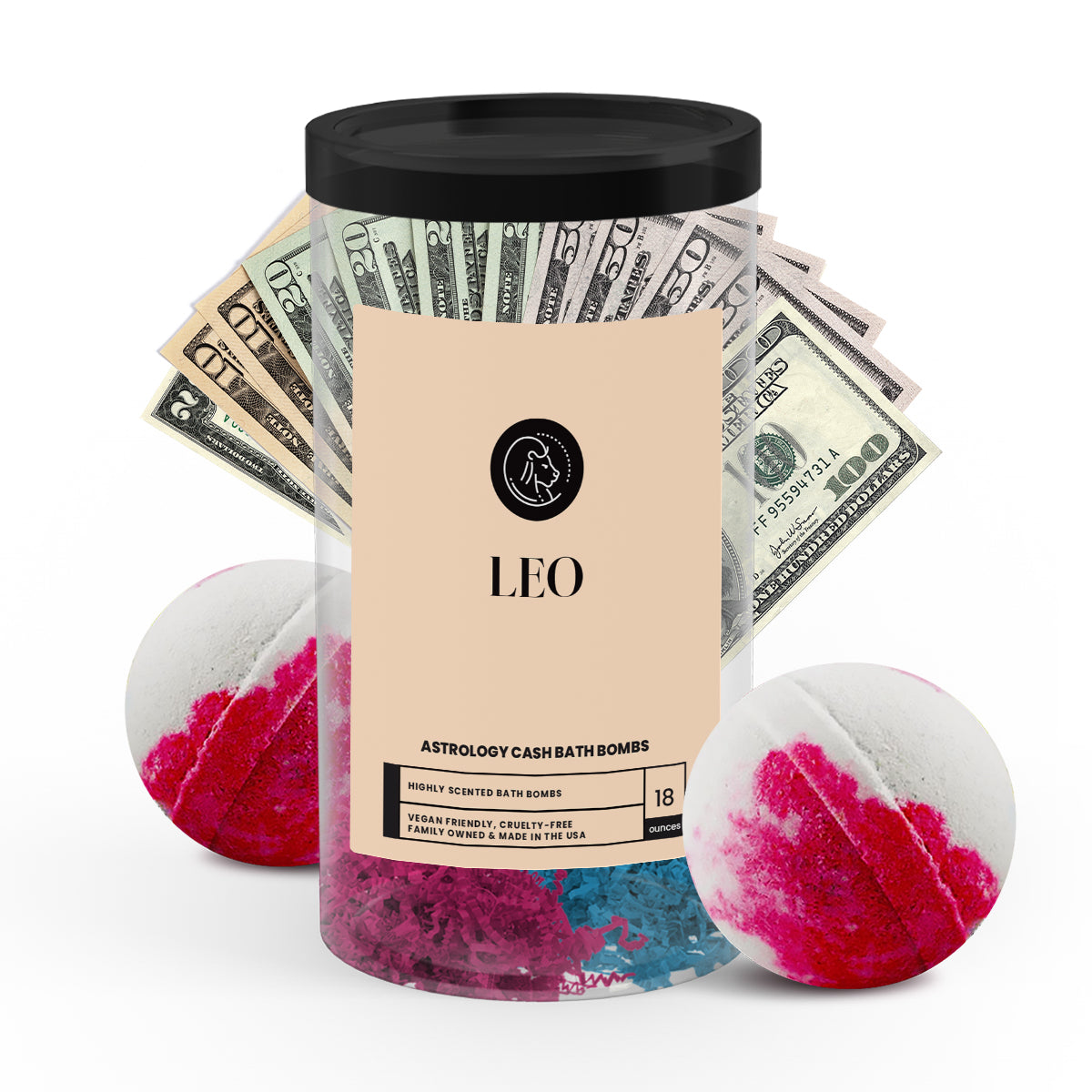 Leo Astrology Cash Bath Bombs