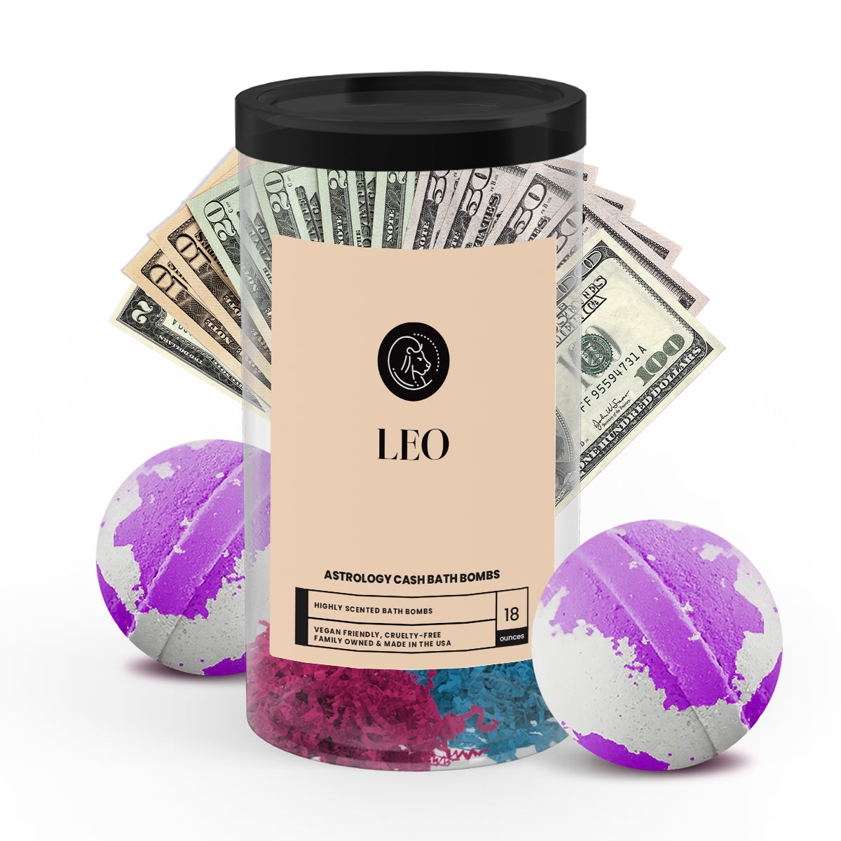 Leo Astrology Cash Bath Bombs