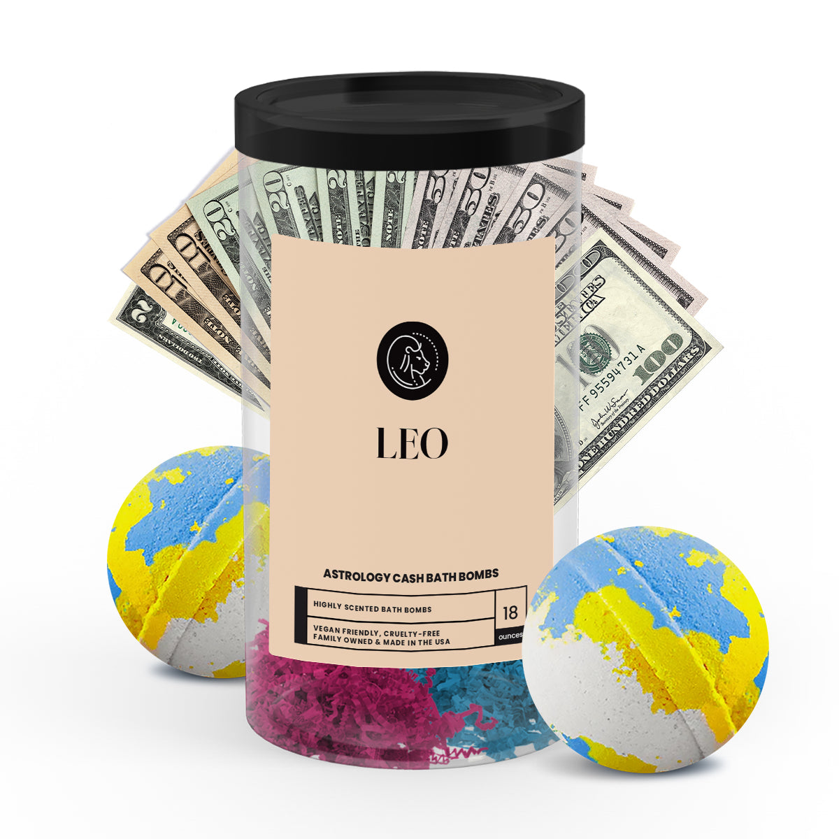 Leo Astrology Cash Bath Bombs