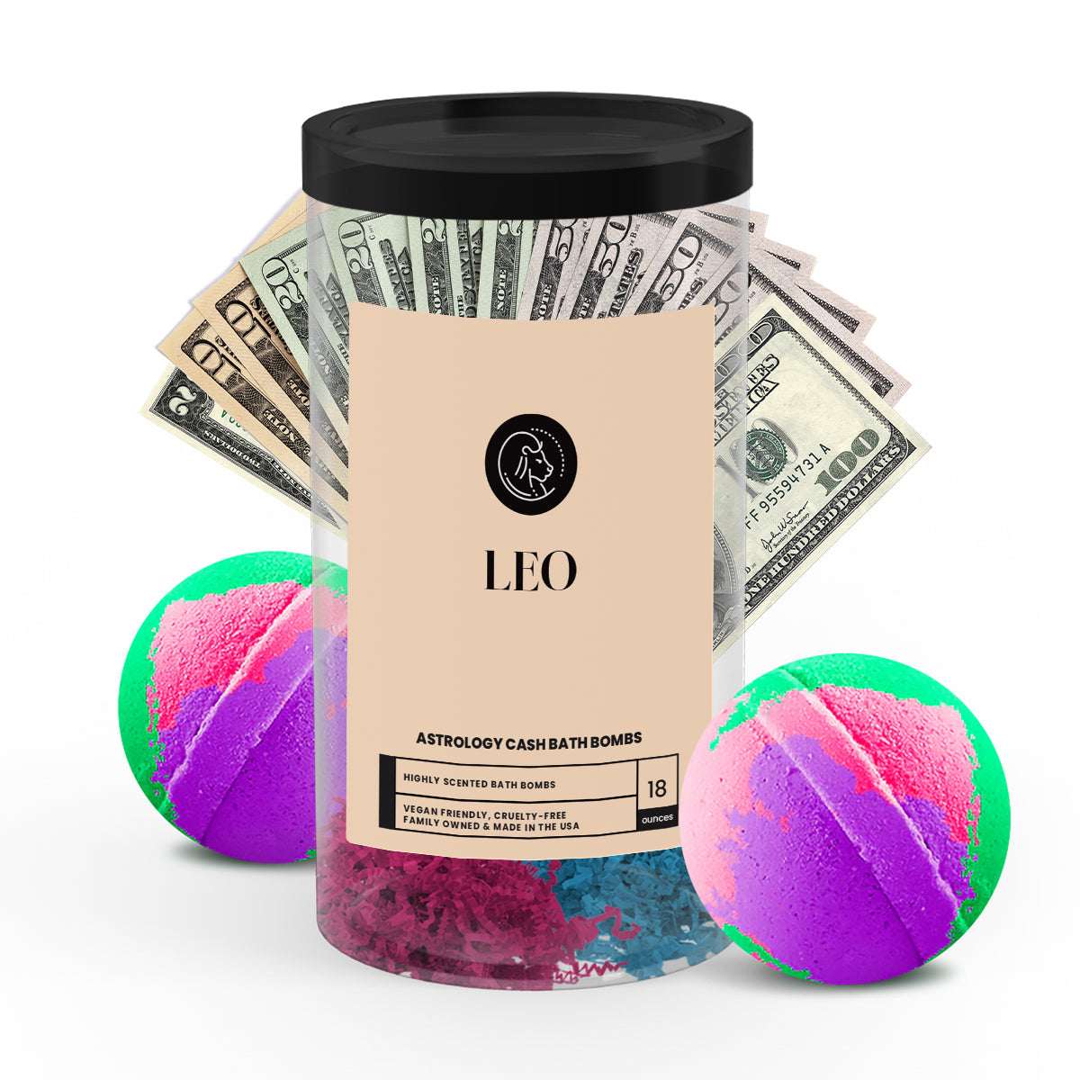 Leo Astrology Cash Bath Bombs