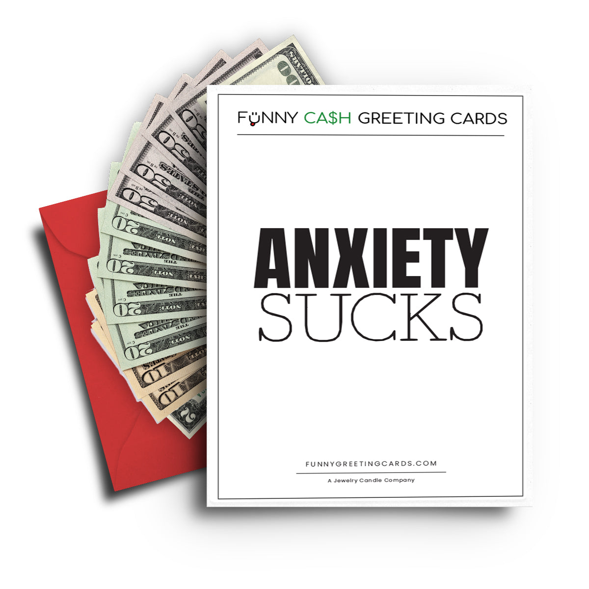 Anxiety Sucks Funny Cash Greeting Cards