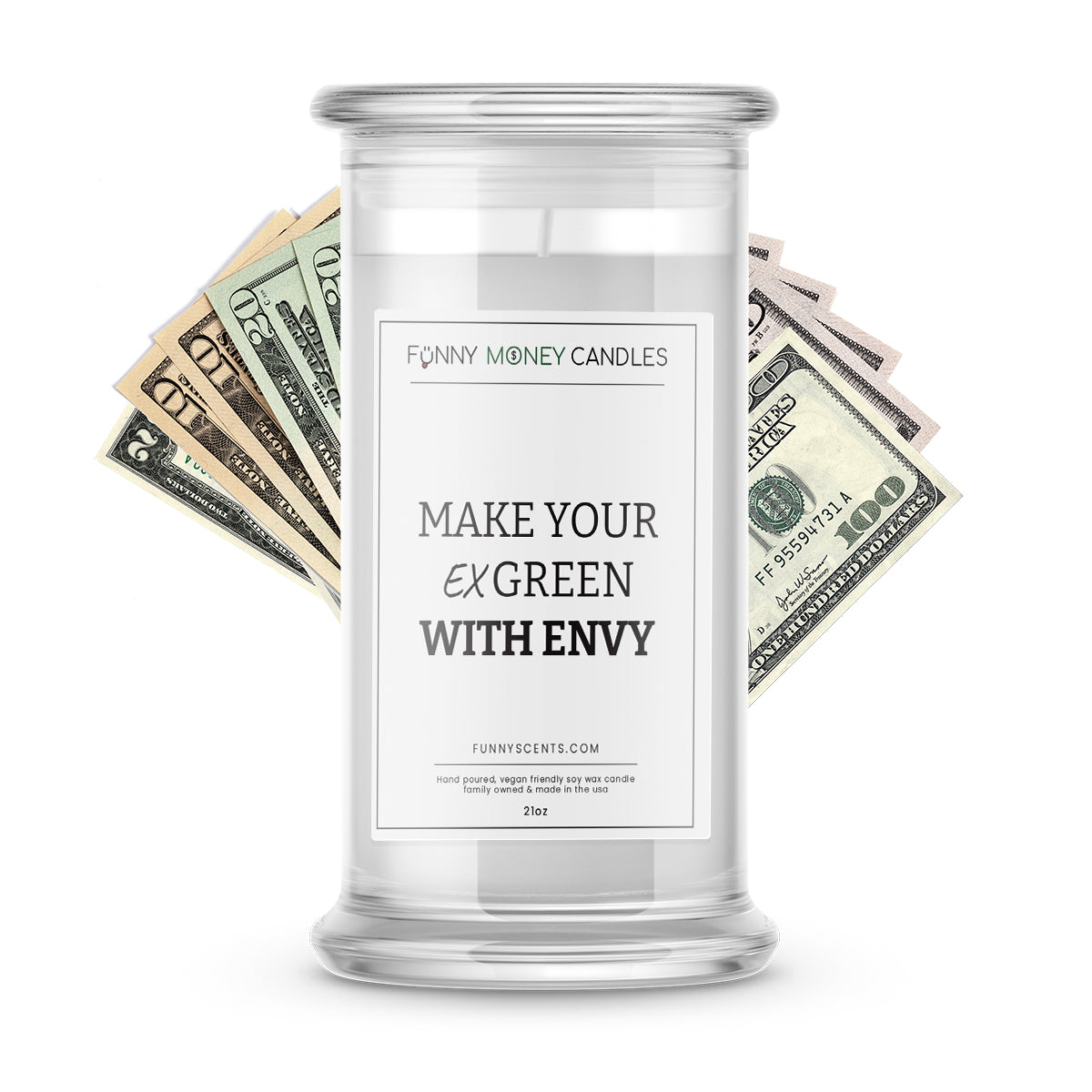 Make Your Exgreen With Envy Money Funny Candles