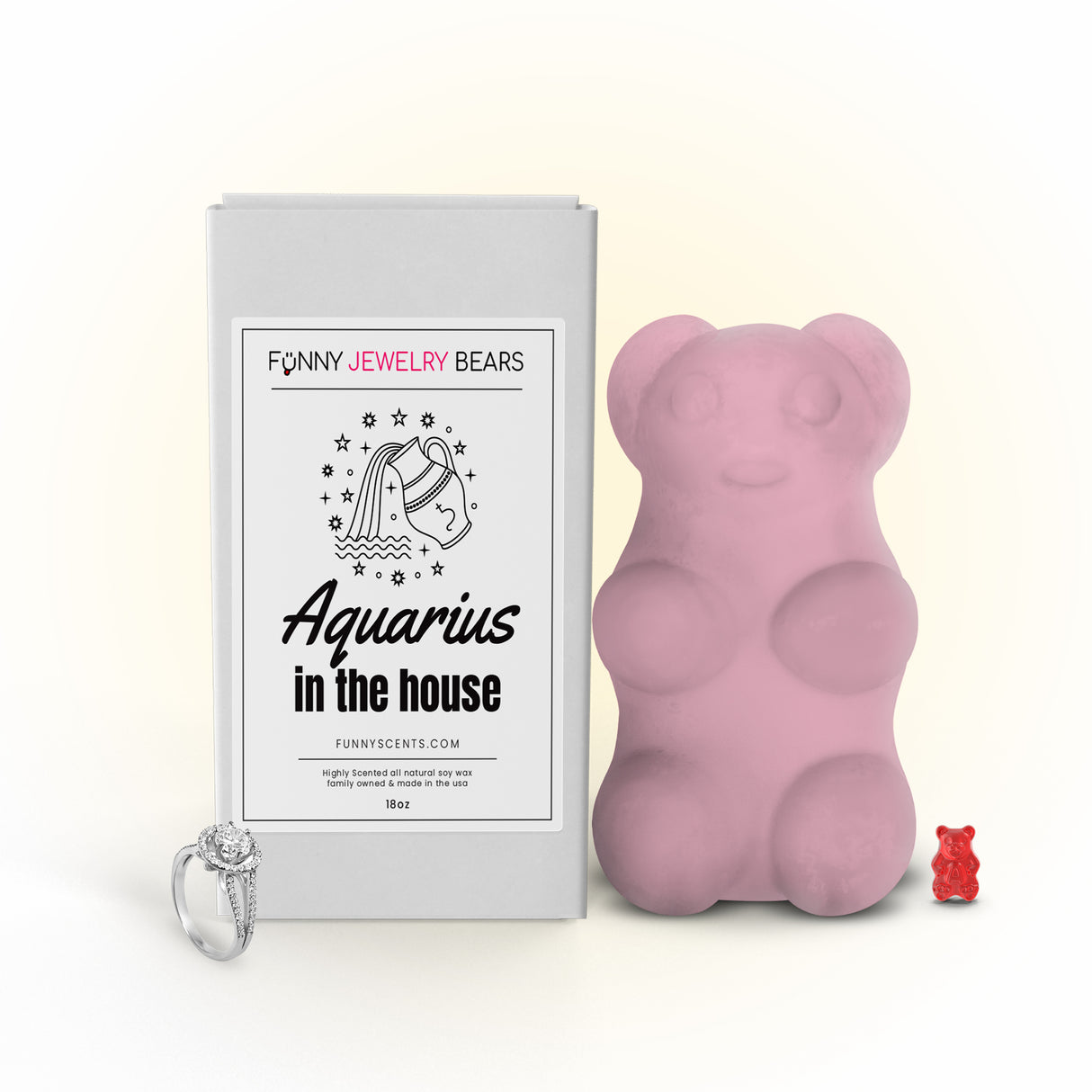 Aquarius in The House Funny Jewelry Bear Wax Melts