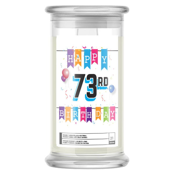 Happy 73rd Birthday Candle