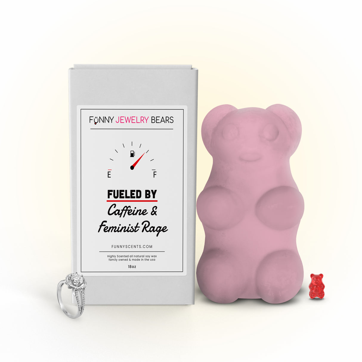 Fueled By Caffeine and Feminist Rage Funny Jewelry Bear Wax Melts