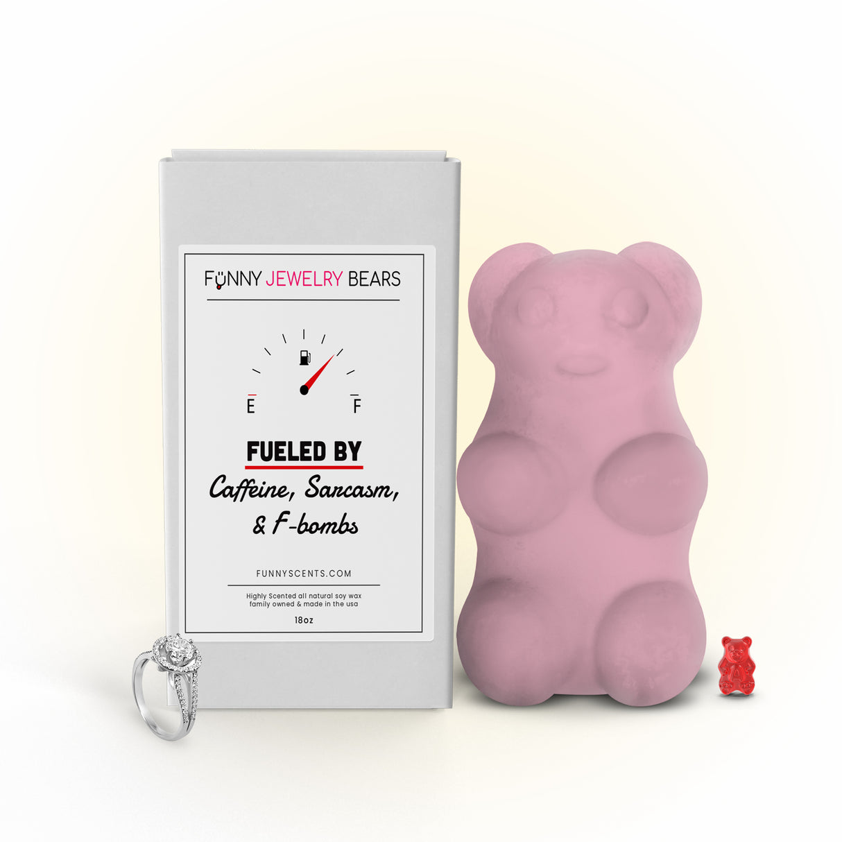 Fueled By Caffeine Sarcasm and f-bombs Funny Jewelry Bear Wax Melts