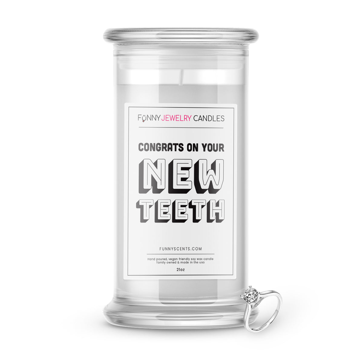 Congrats On Your New Teeth Jewelry Funny Candles