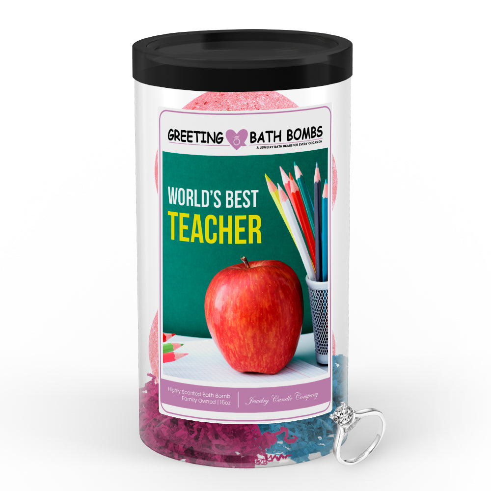 World's best teacher Greetings Bath Bombs