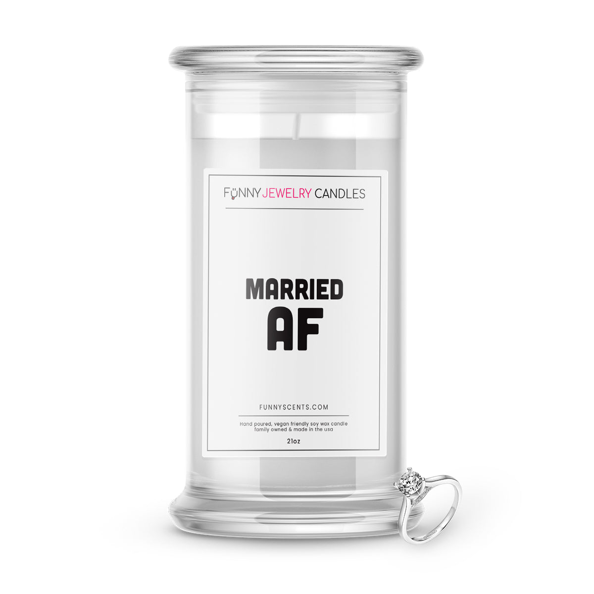 Married AF Jewelry Funny Candles