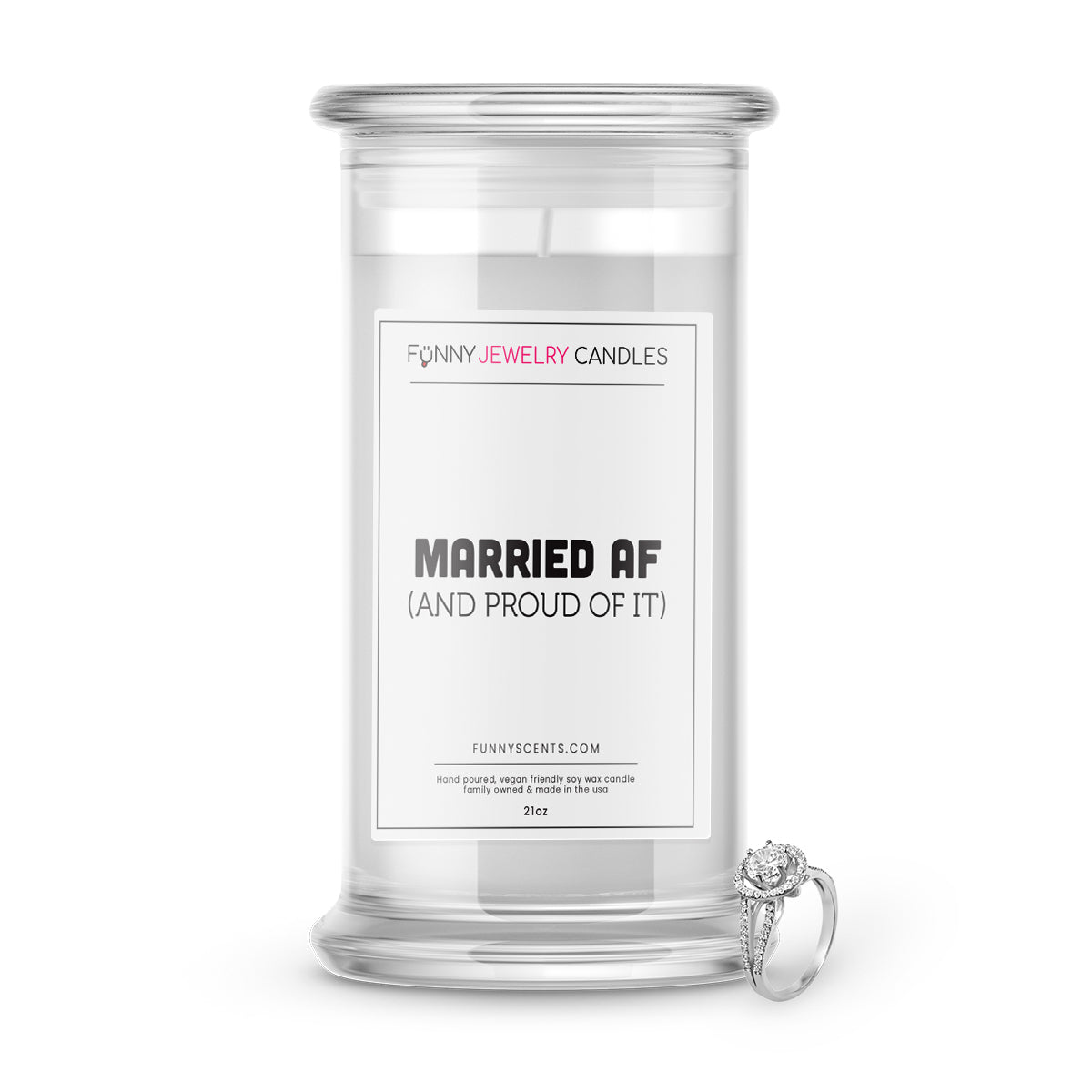 Married AF(and proud of it) Jewelry Funny Candles