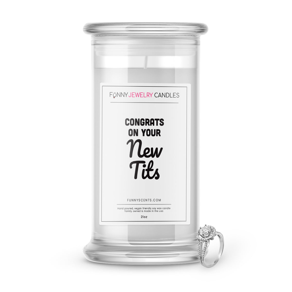 Congrats On Your New Tits Jewelry Funny Candles