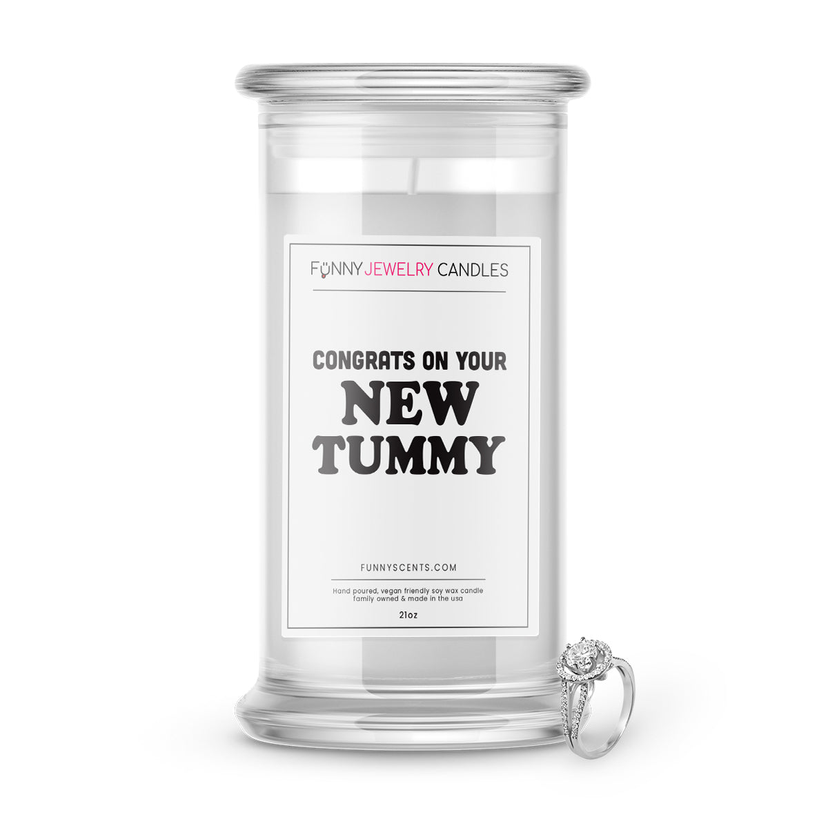 Congrats On Your New Tummy Jewelry Funny Candles