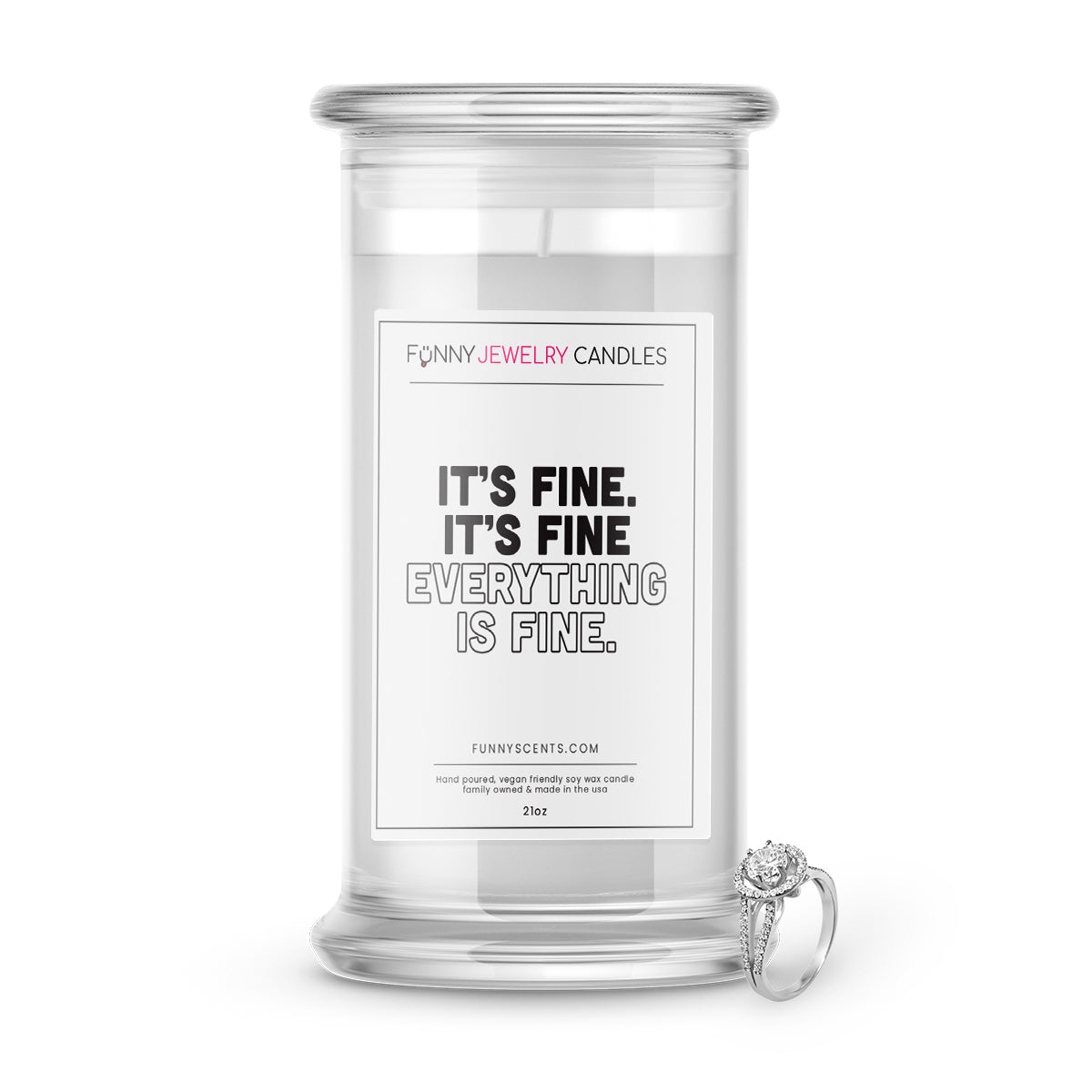 It's fine It's fine everything is fine Jewelry Funny Candles