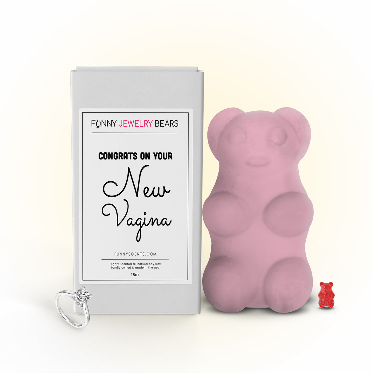 Congrats On You New Vagina Funny Jewelry Bear Wax Melts