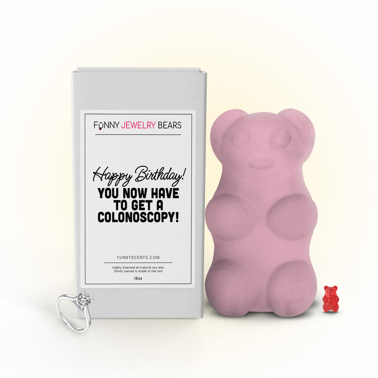 Happy Birthday! You Now Have To Get a Colonoscopy! Funny Jewelry Bear Wax Melts