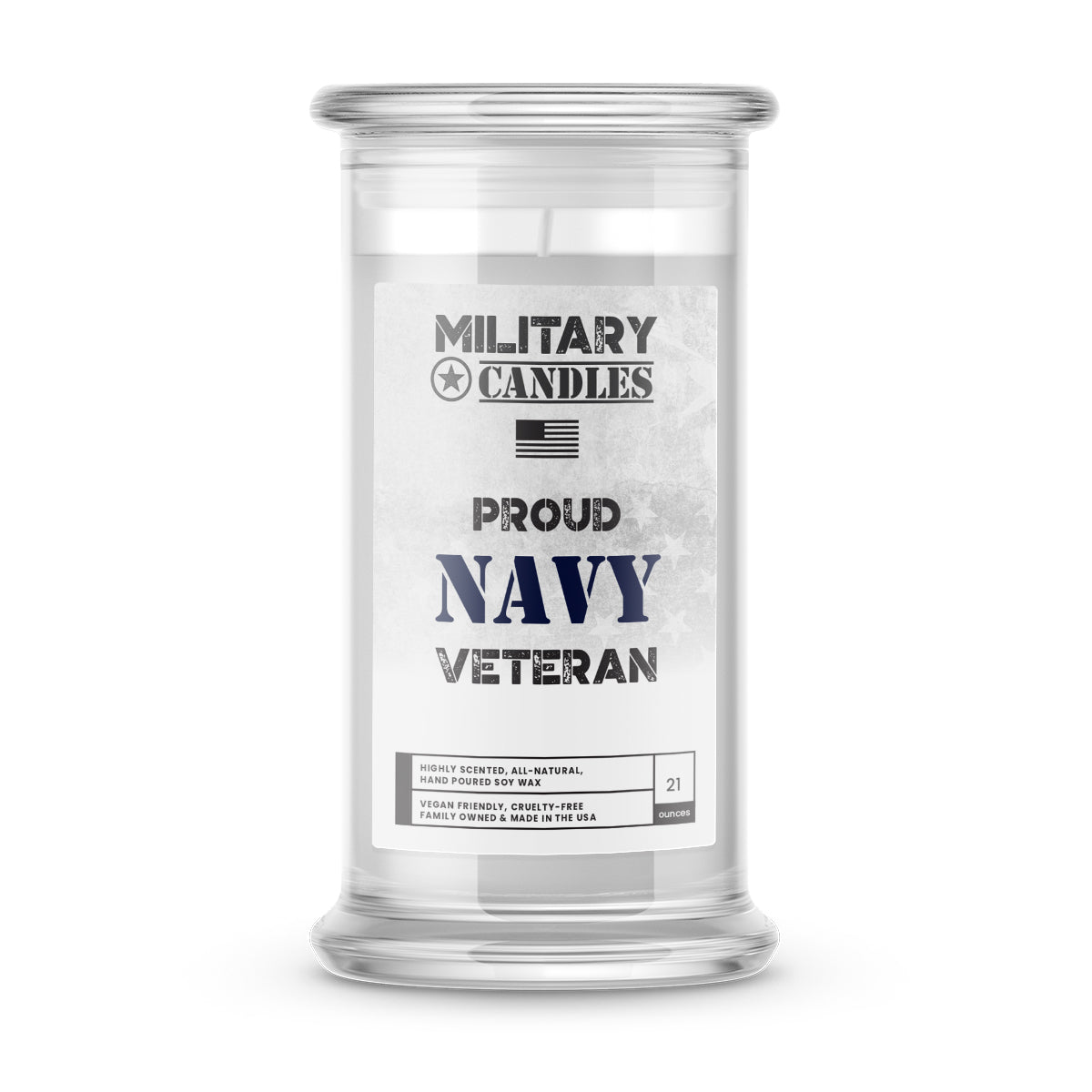 Proud NAVY Veteran | Military Candles