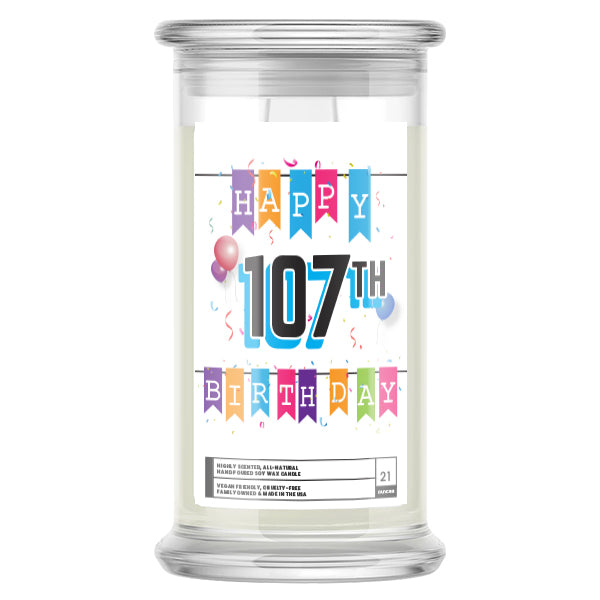 Happy 107th Birthday Candle