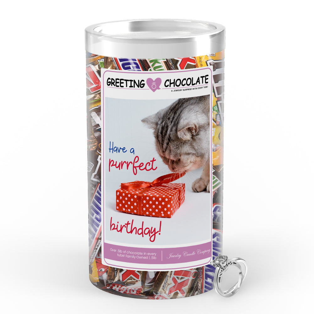Have a purrfect Birthday! Greetings Chocolate