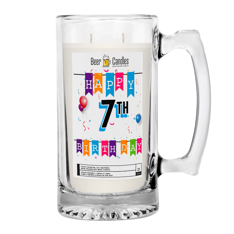 Happy 7th Birthday Beer Candle