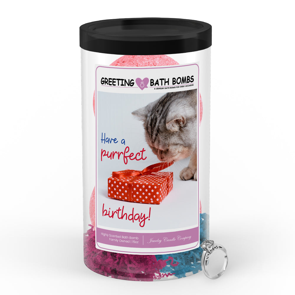 Have a purrfect Birthday! Greetings Bath Bombs