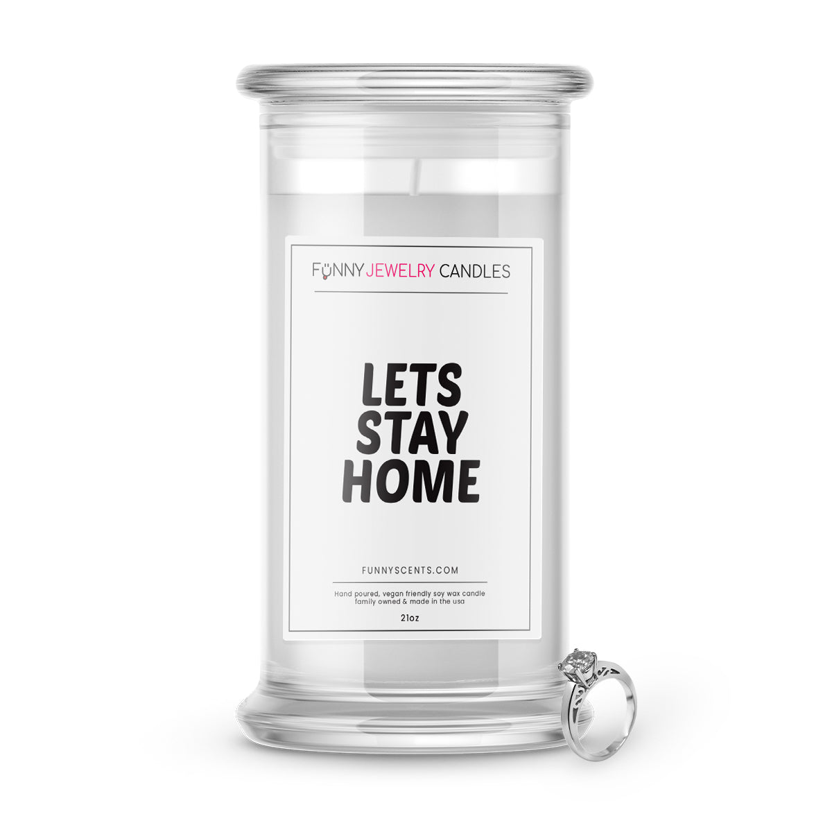Lets stay Home Jewelry Funny Candles