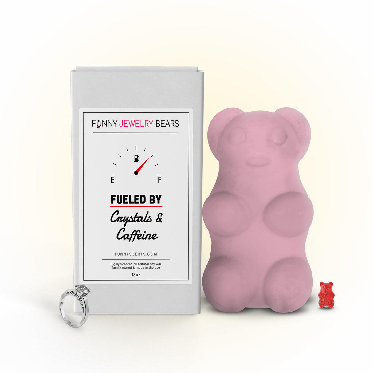 Fueled By Crystals and Caffeine Funny Jewelry Bear Wax Melts