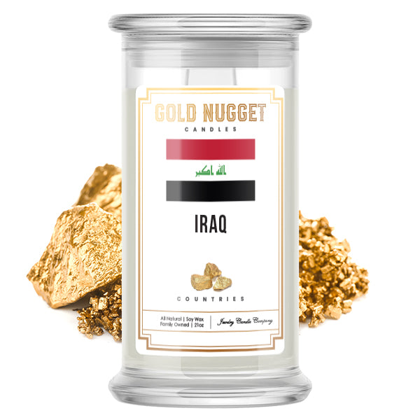 Iraq Countries Gold Nugget Candles