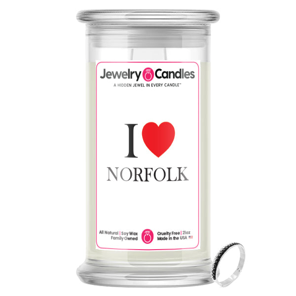 I Love NORFOLK Jewelry City Love Candles
