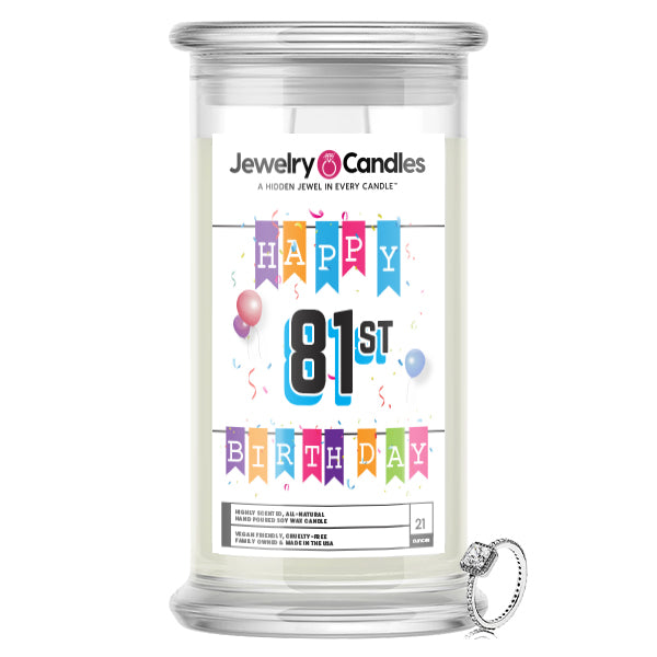 Happy 81st Birthday Jewelry Candle